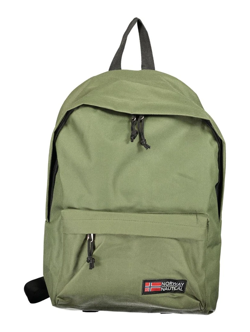 Green Polyester Men's Backpack
