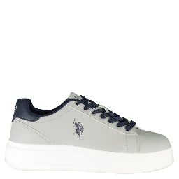 Gray Polyester Athletic Sneakers