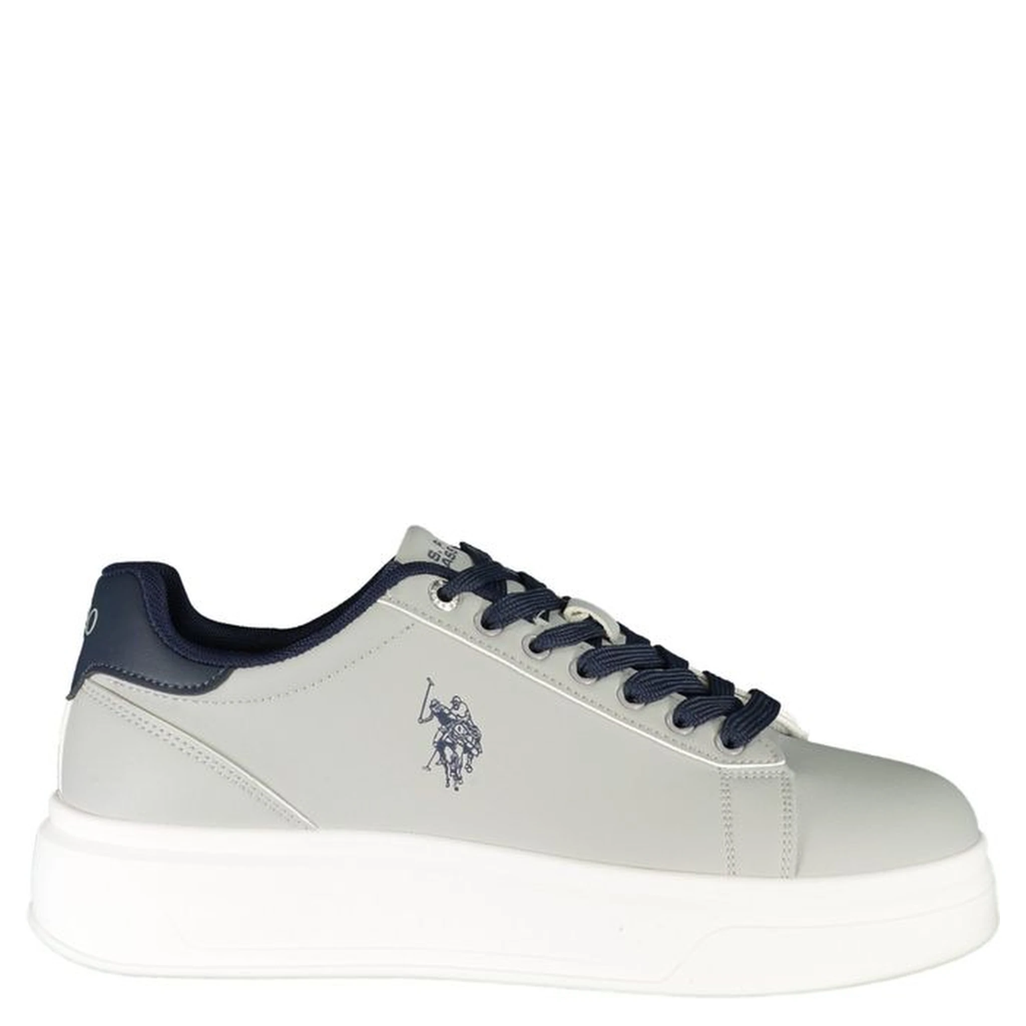 Gray Polyester Athletic Sneakers
