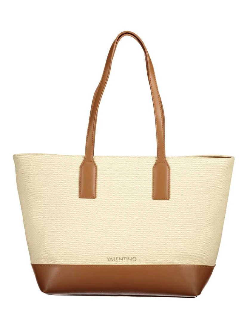 Beige Polyurethane Women's Bag