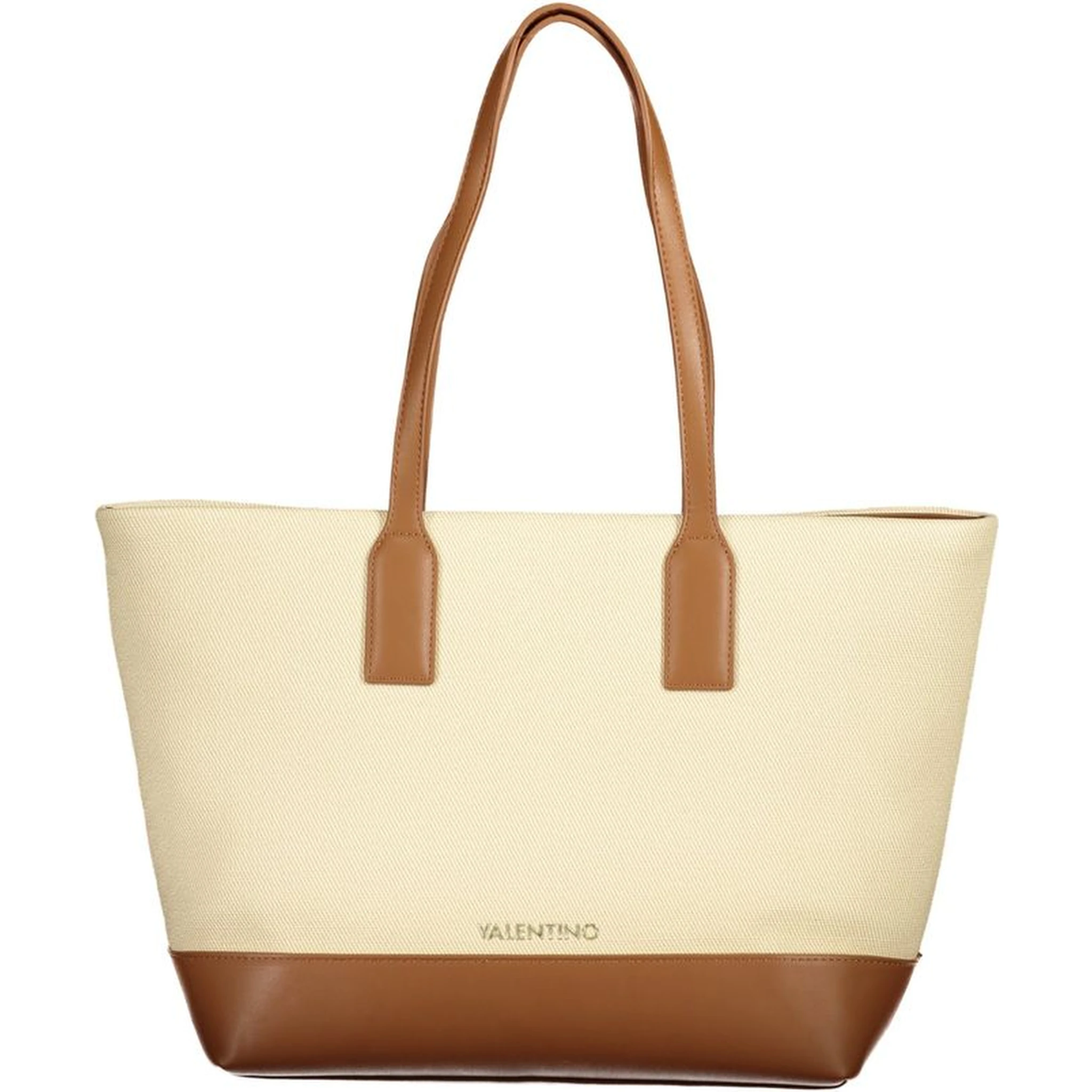 Beige Polyurethane Women's Bag