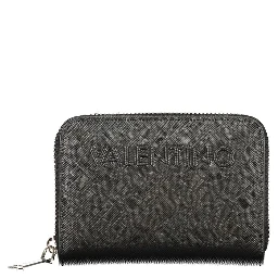 Black Polyurethane Women's Wallet