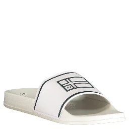 White Polyethylene Flat Sandals
