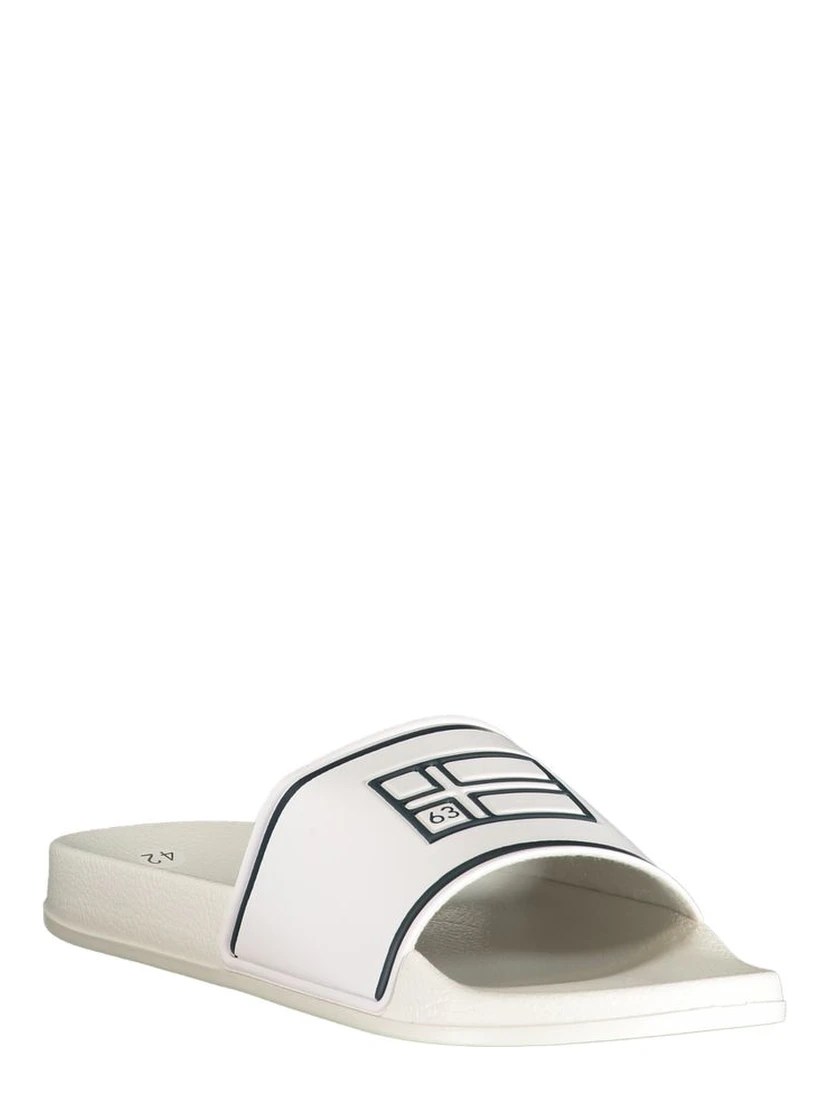 White Polyethylene Flat Sandals