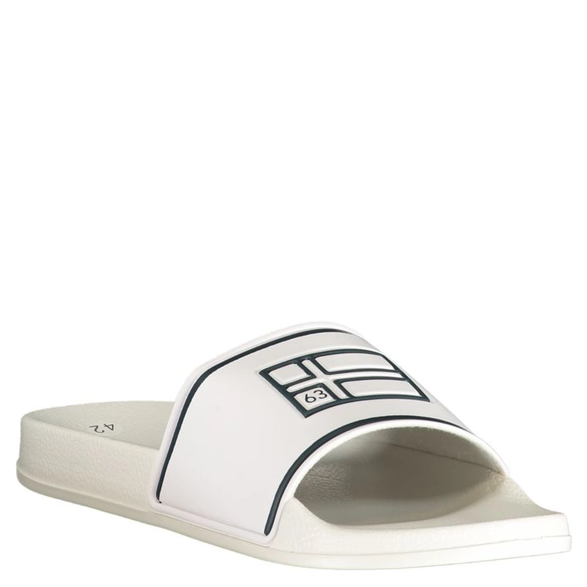 White Polyethylene Flat Sandals