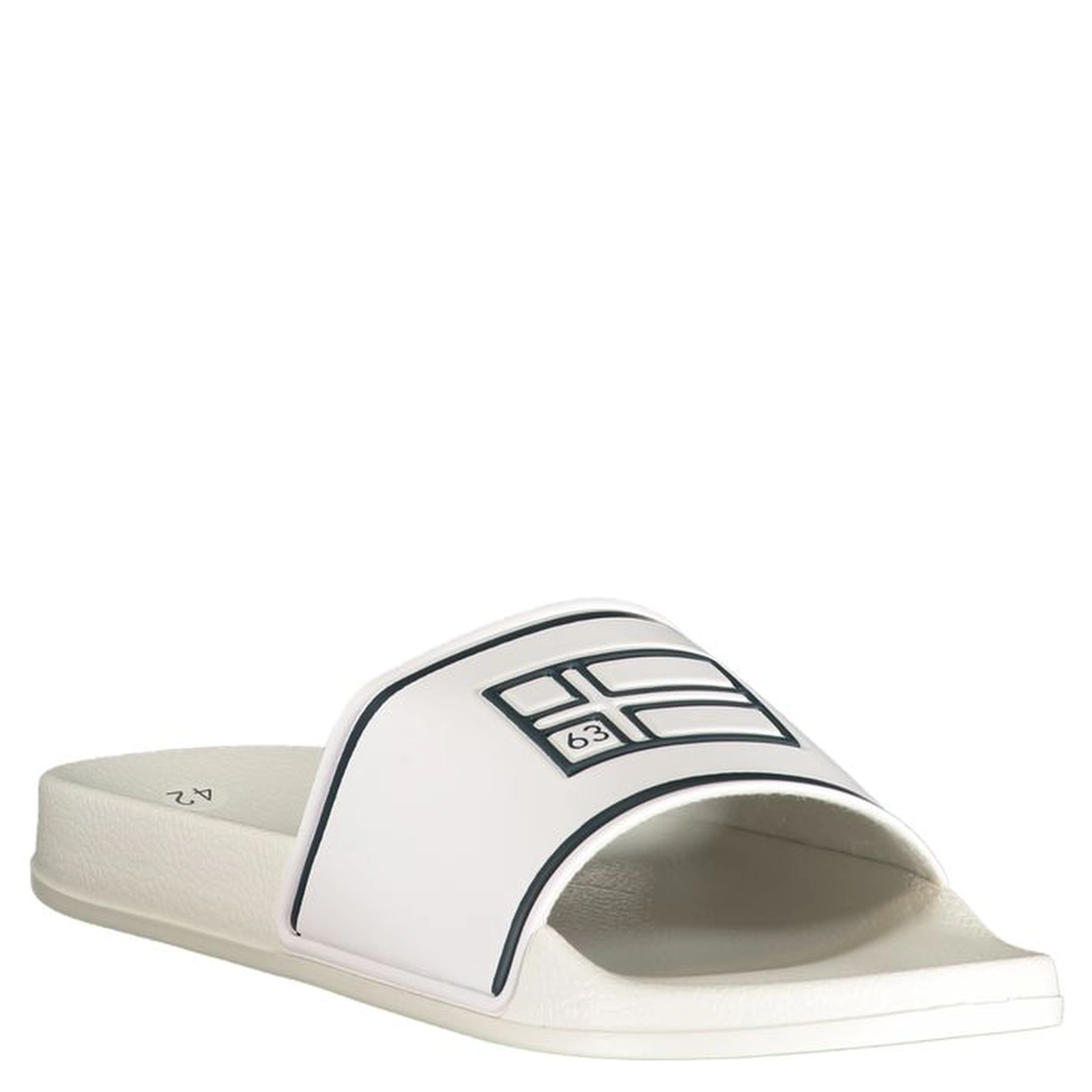White Polyethylene Flat Sandals