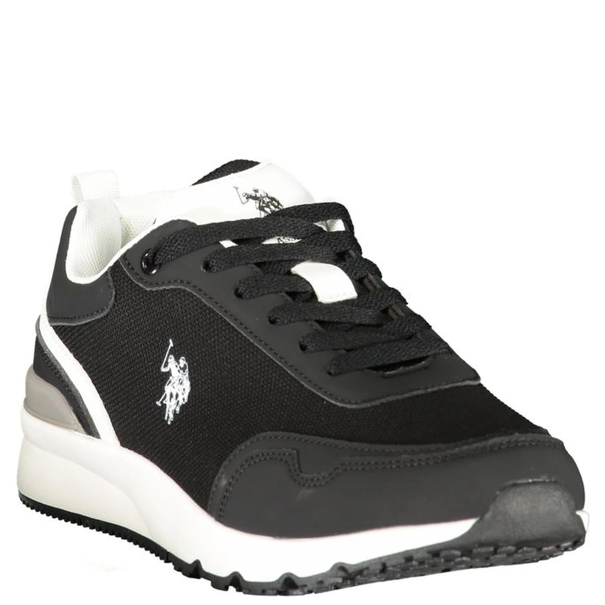 Black Polyester Men's Sneaker