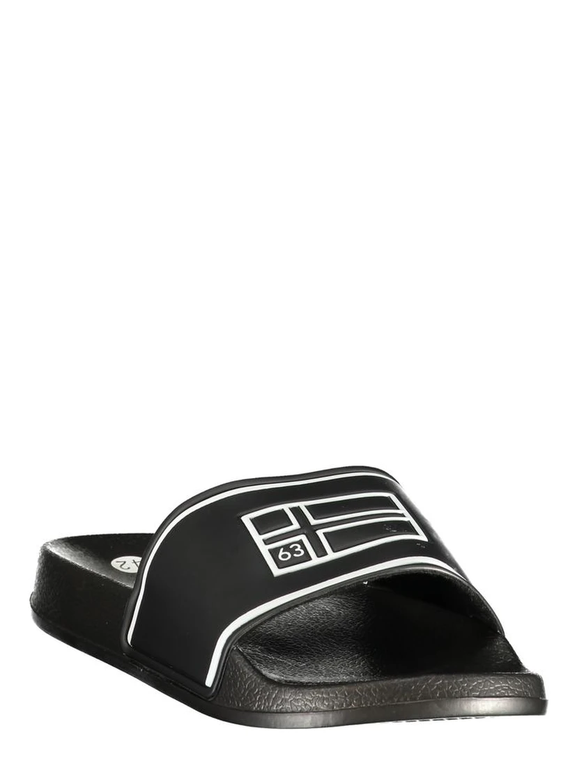 Black Polyurethane Men's Slipper