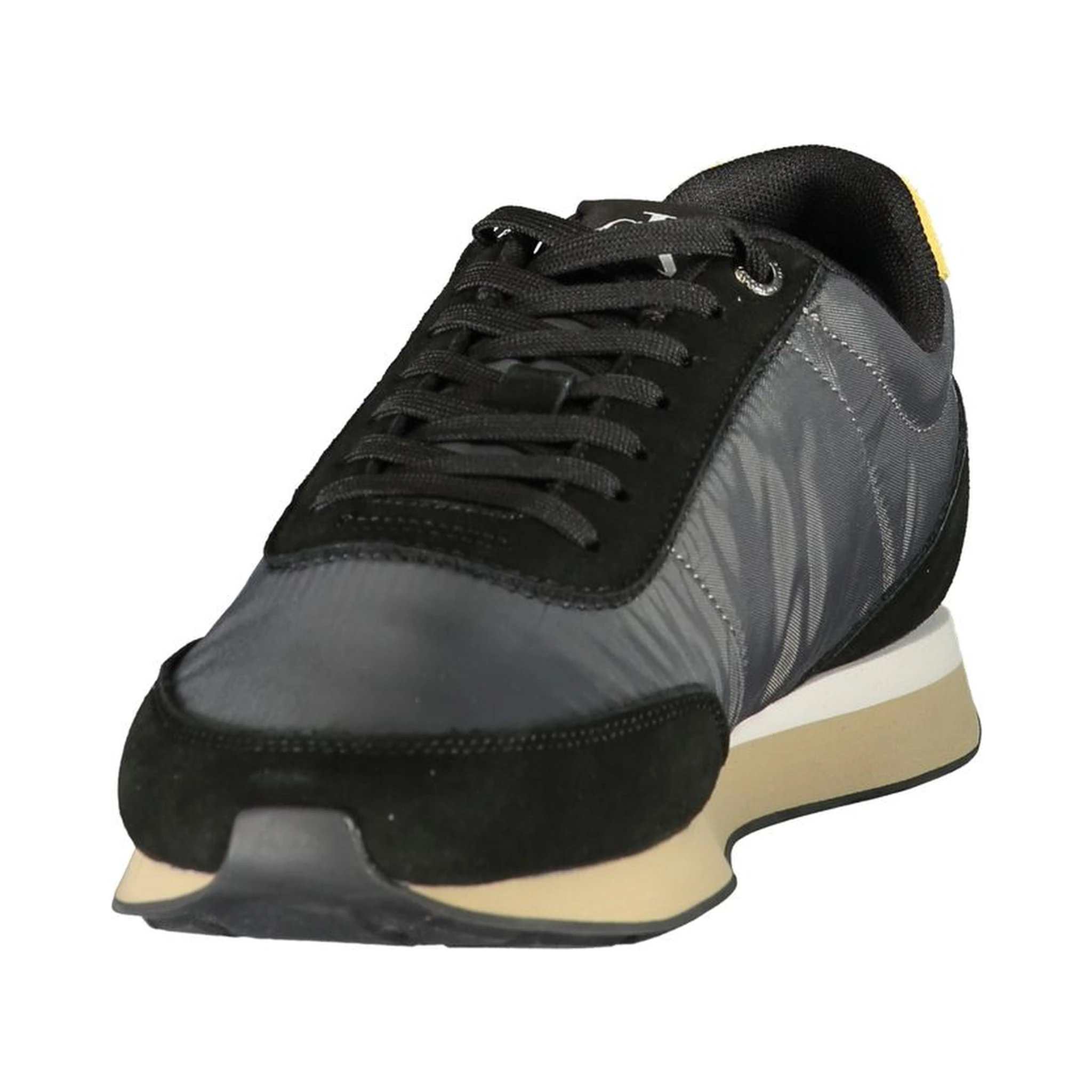 Black Polyester Men's Sneaker