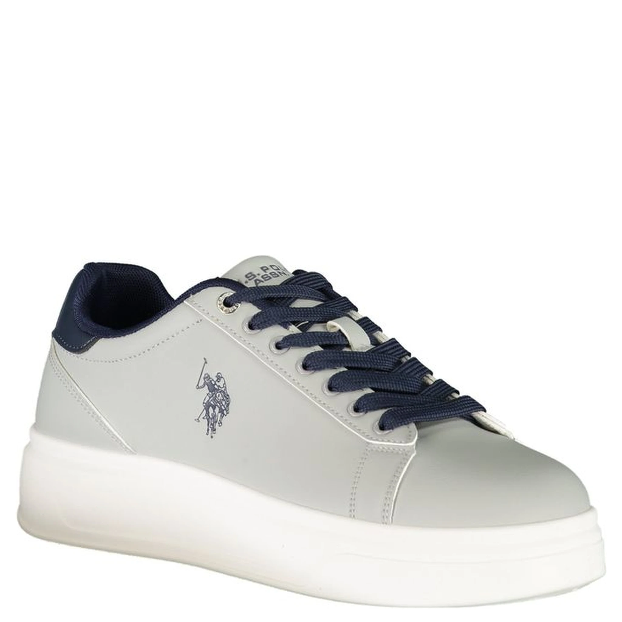 Gray Polyester Athletic Sneakers
