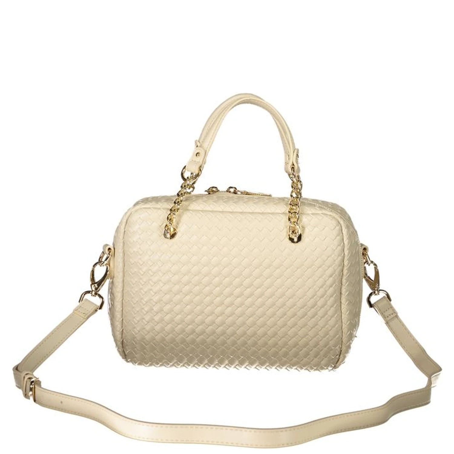 Beige Polyurethane Women's Bag