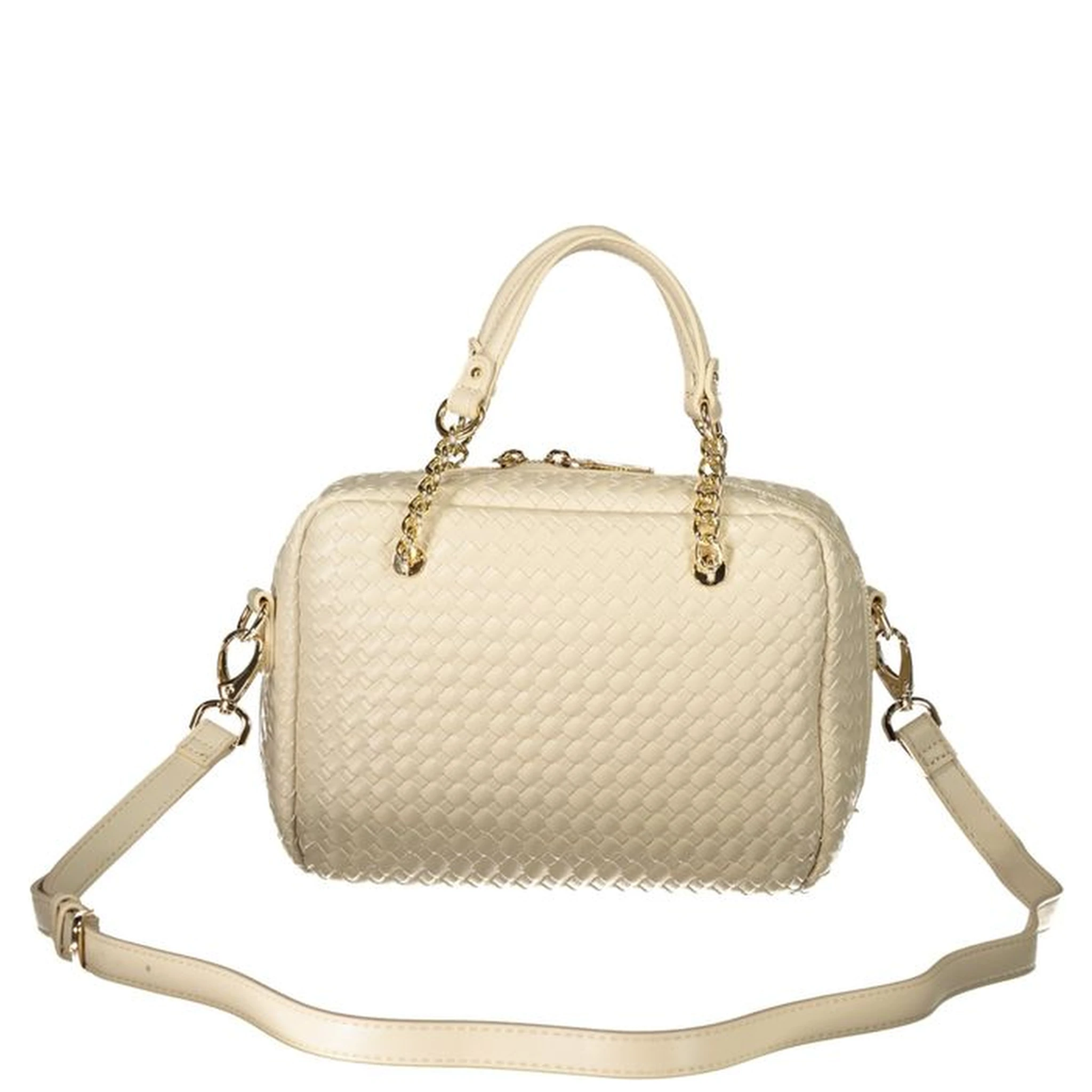 Beige Polyurethane Women's Bag
