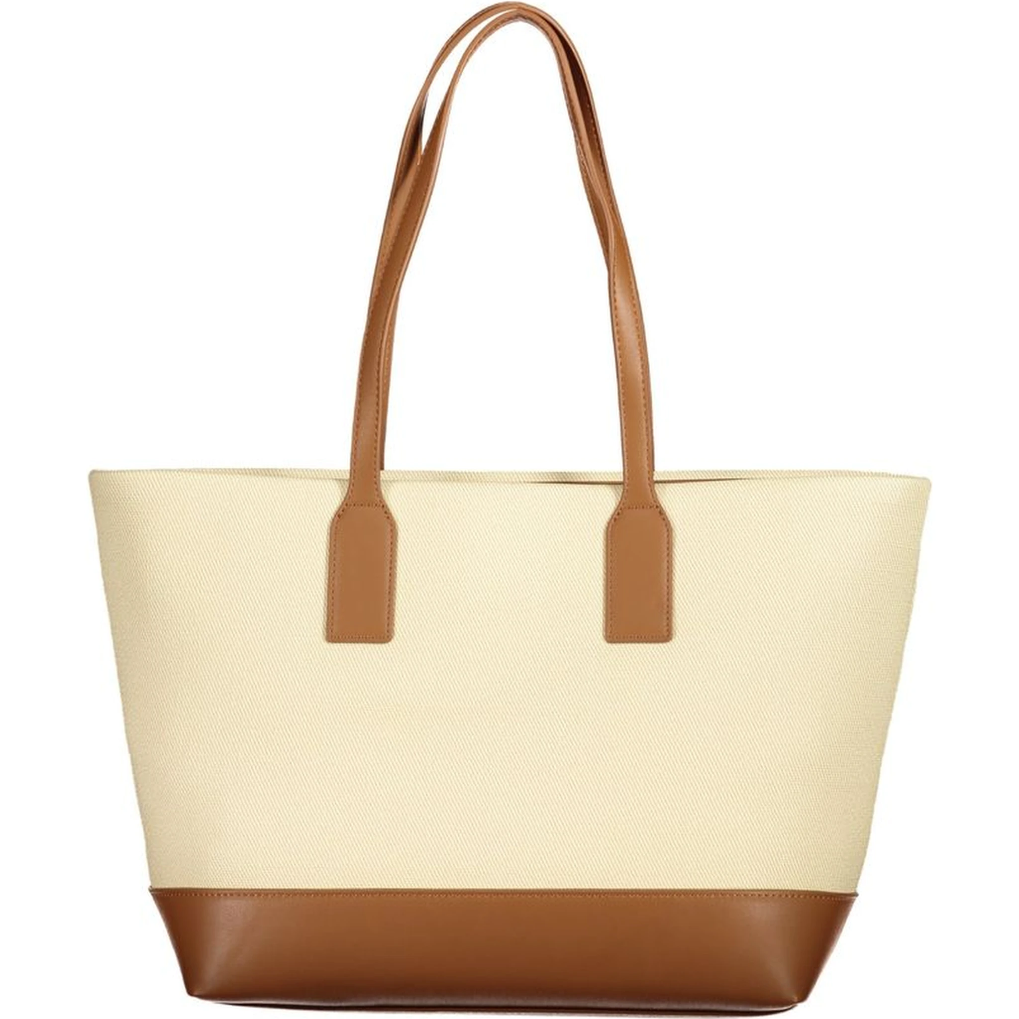 Beige Polyurethane Women's Bag