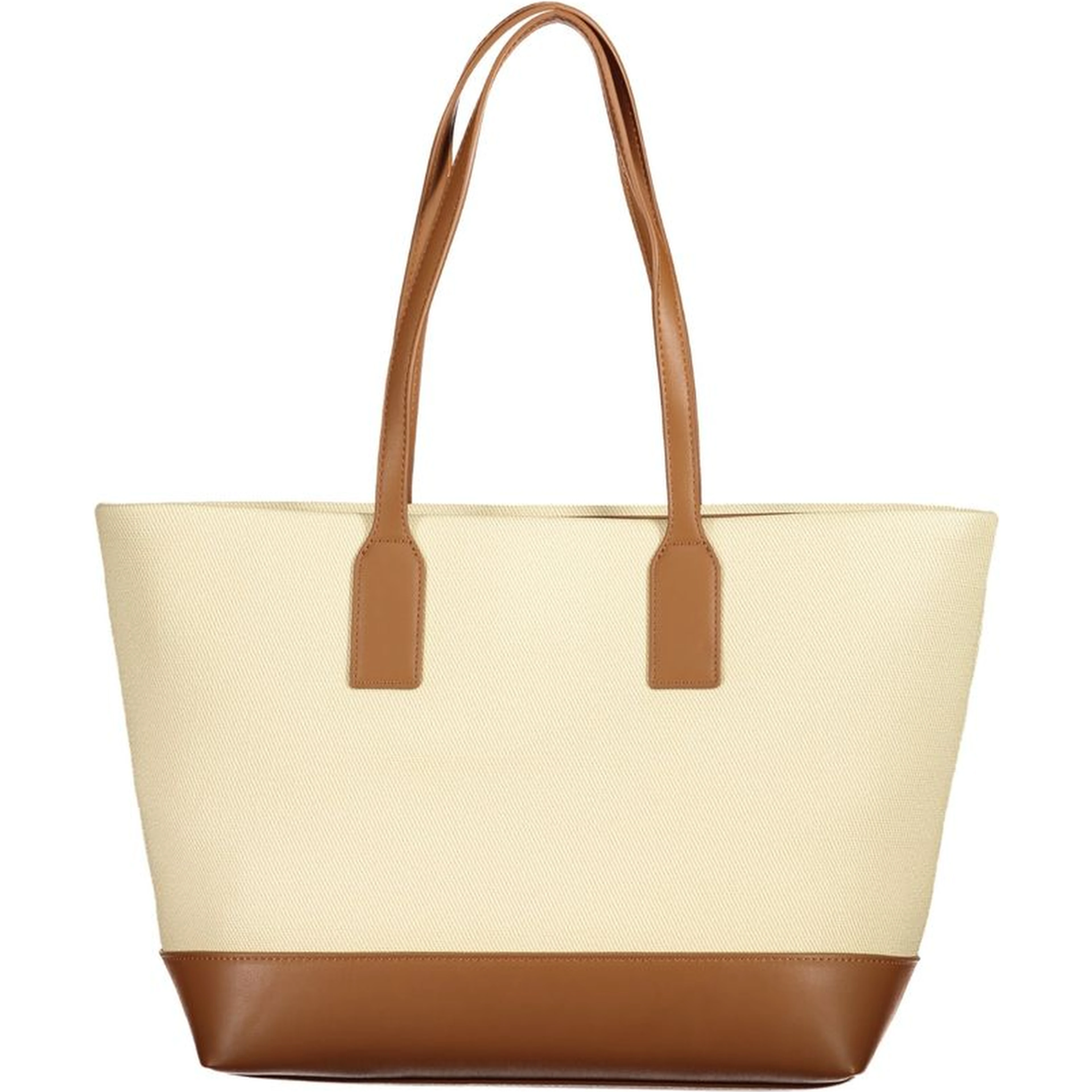 Beige Polyurethane Women's Bag