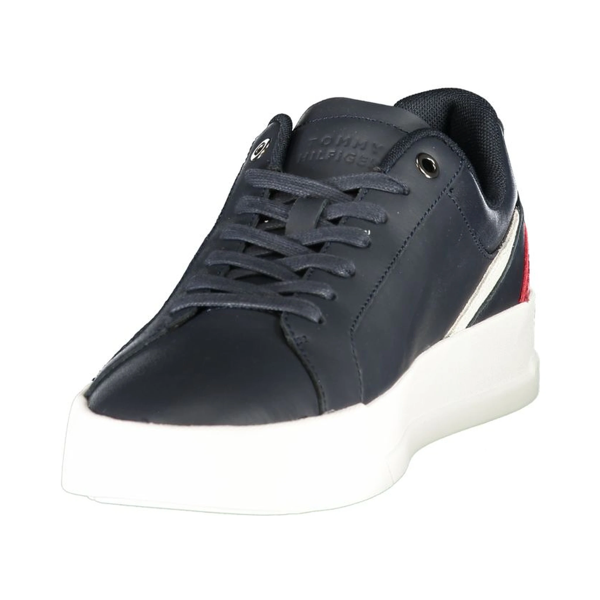 Blue Polyester Athletic Sneakers