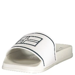 White Polyethylene Flat Sandals