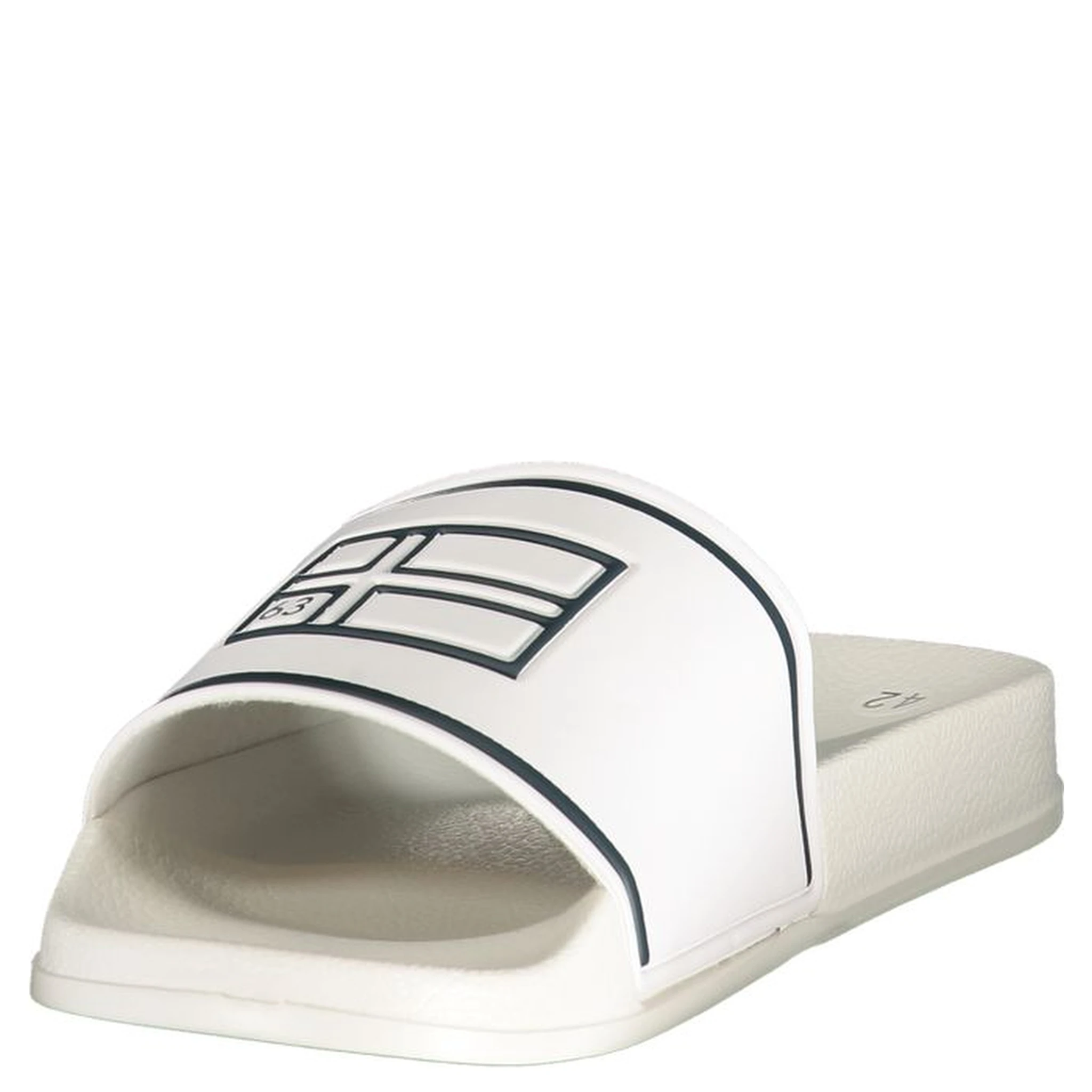 White Polyethylene Flat Sandals