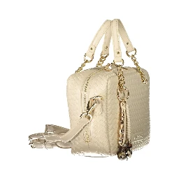 Beige Polyurethane Women's Bag