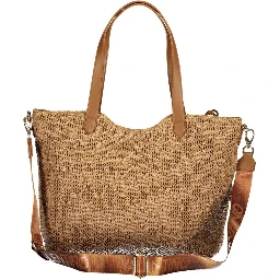 Brown Polyethylene Women Bag