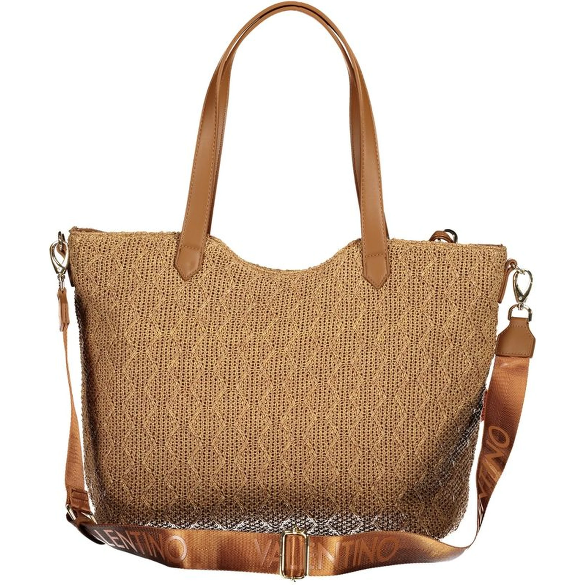 Brown Polyethylene Women Bag