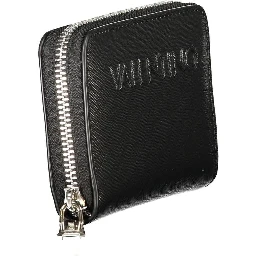Black Polyurethane Women's Wallet
