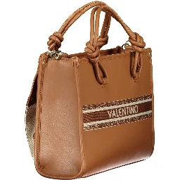Brown Polyurethane Women's Bag