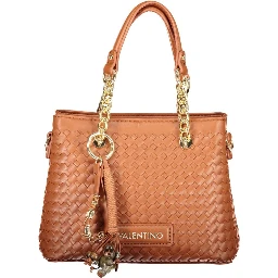 Brown Polyurethane Women Bag