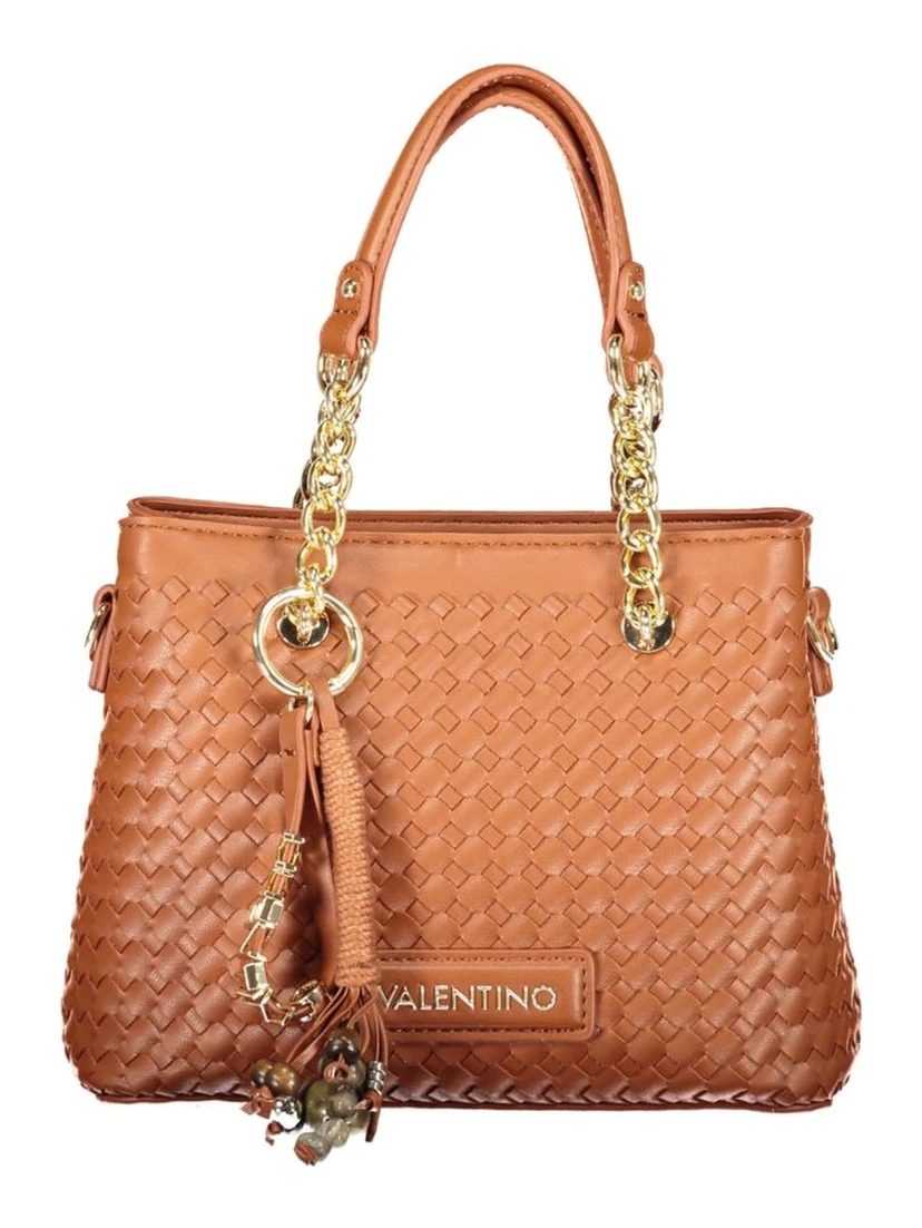Brown Polyurethane Women Bag