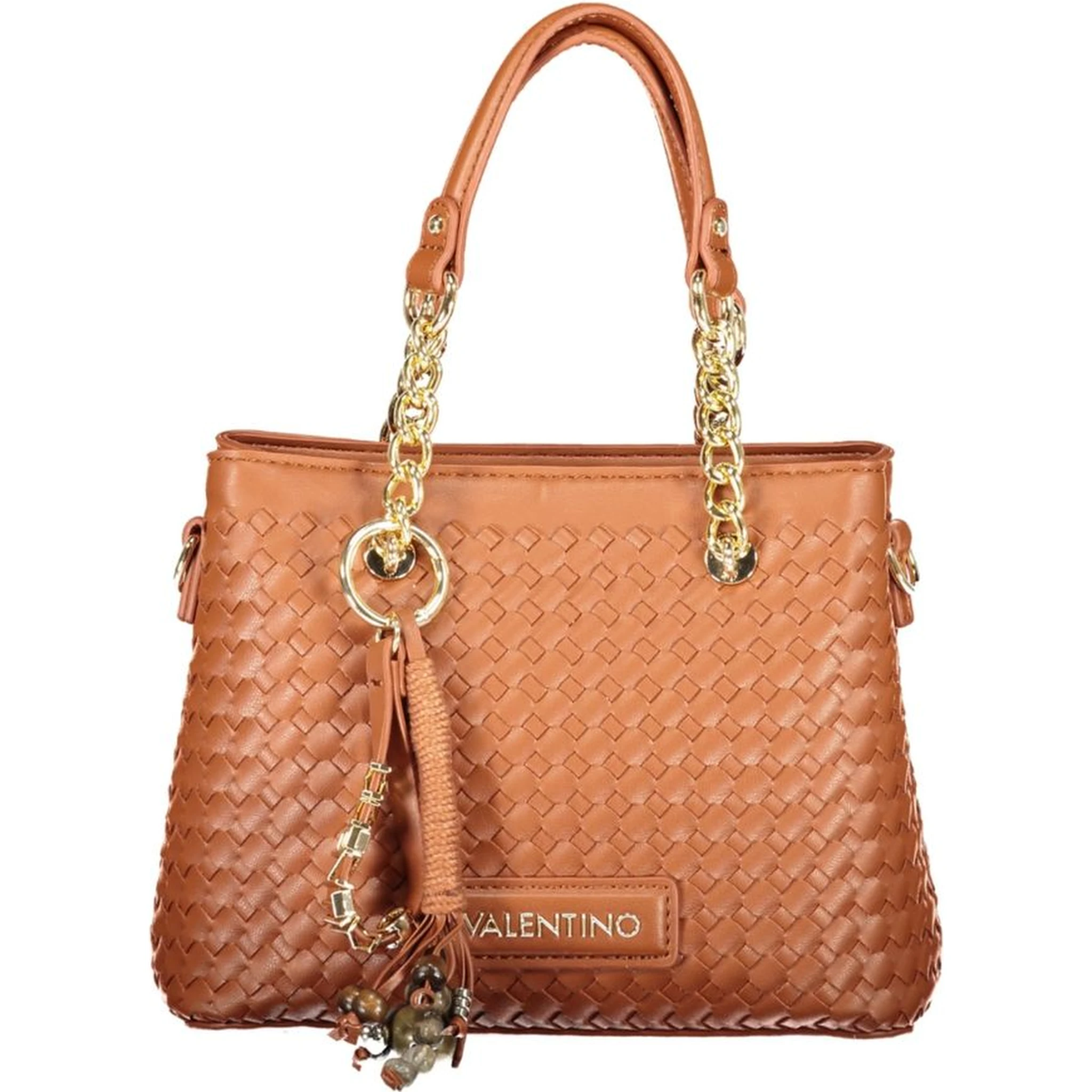 Brown Polyurethane Women Bag