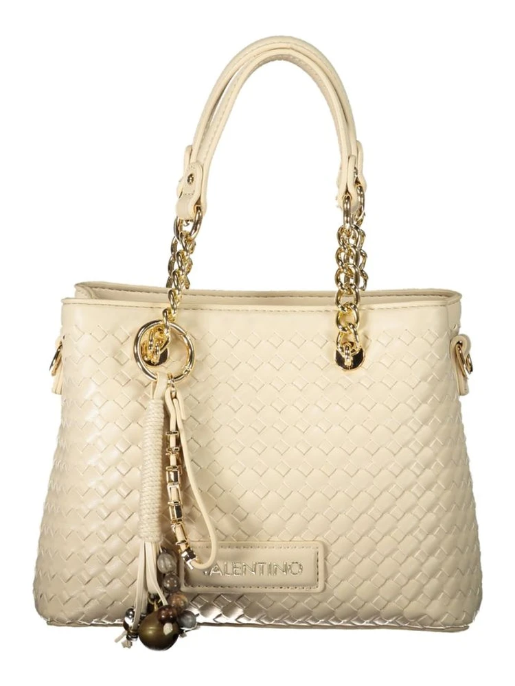 Beige Polyurethane Women's Bag