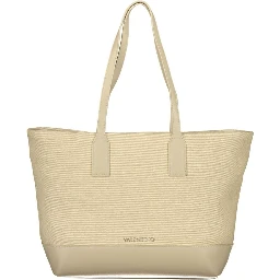 Beige Polyurethane Women's Bag