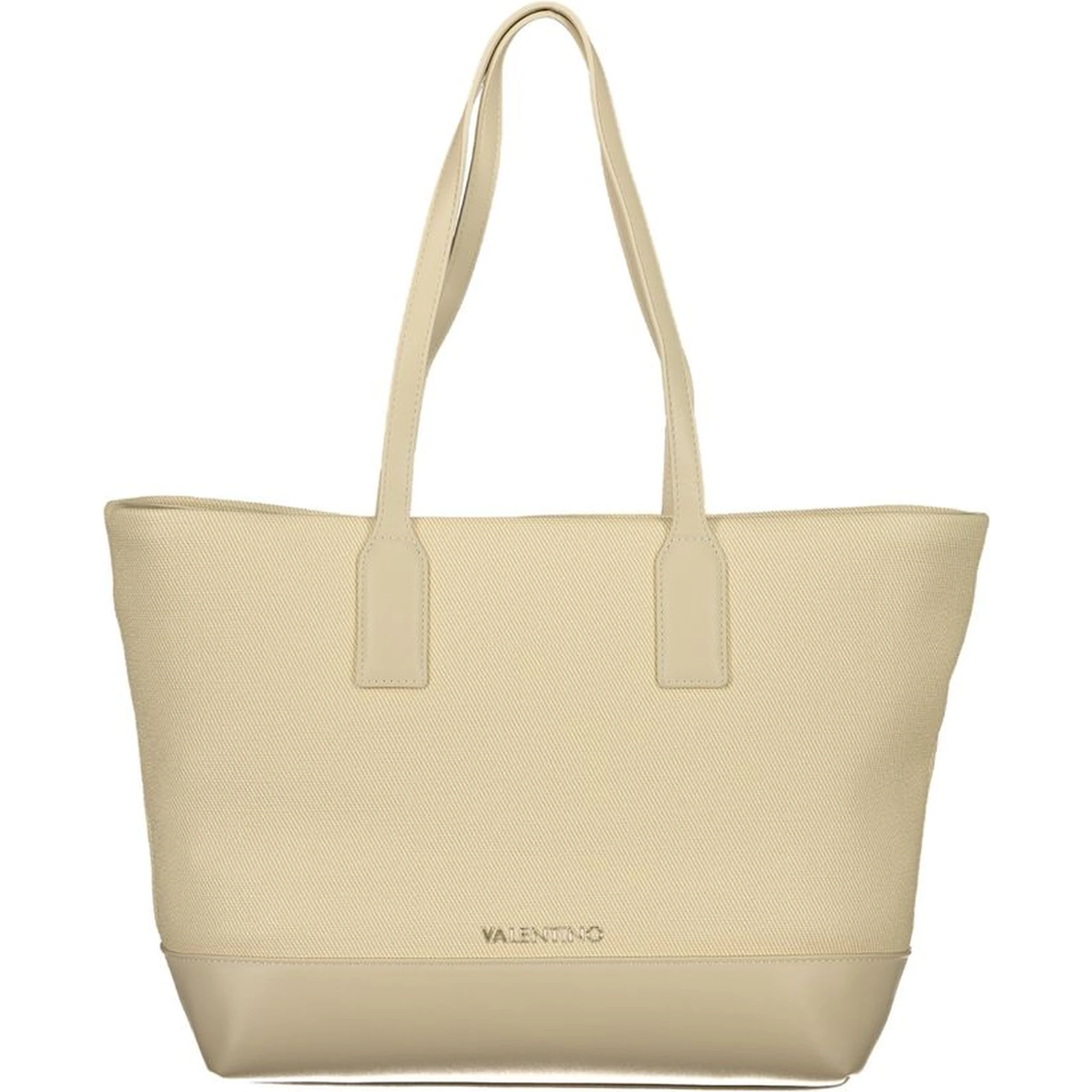 Beige Polyurethane Women's Bag