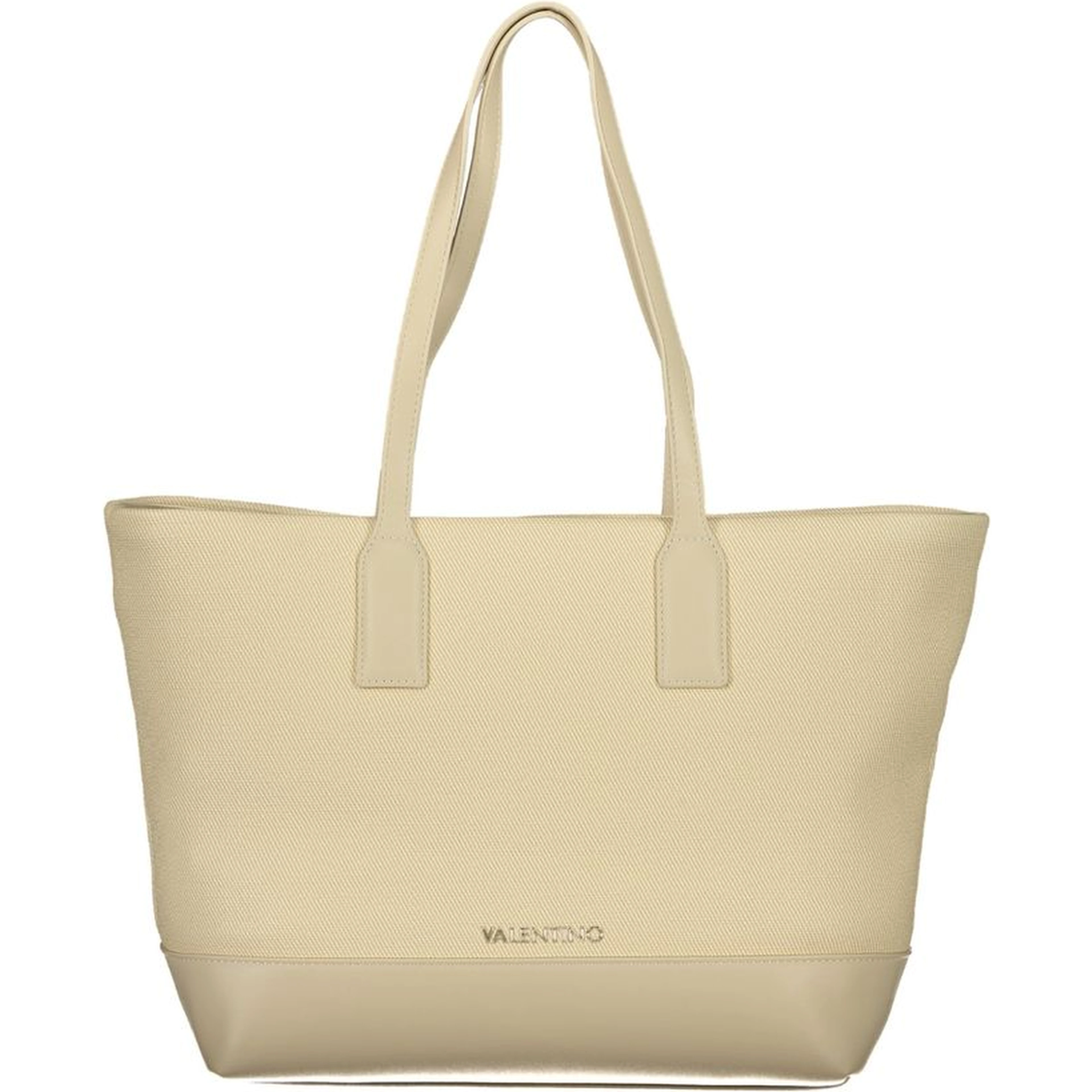 Beige Polyurethane Women's Bag