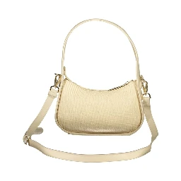 Beige Polyurethane Women's Bag