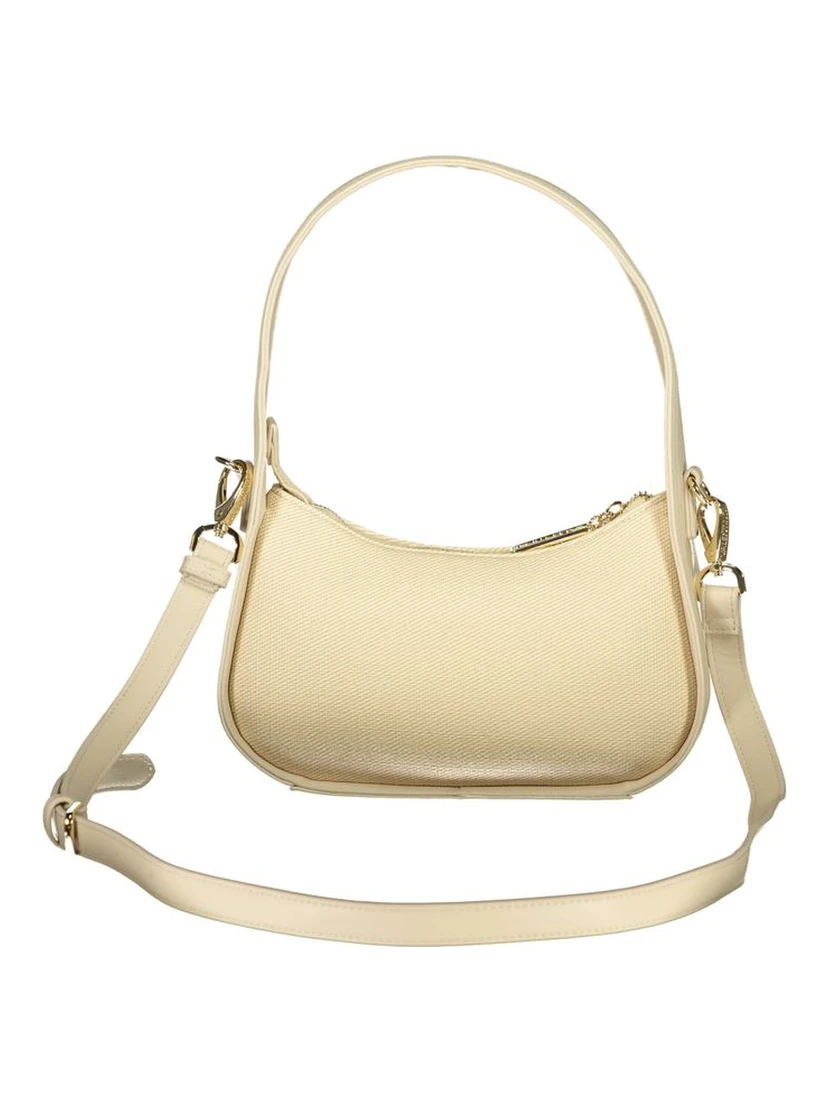 Beige Polyurethane Women's Bag
