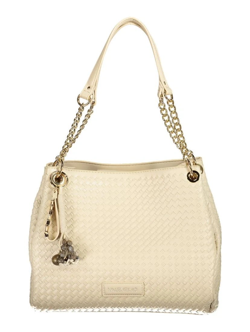 Beige Polyurethane Women's Bag