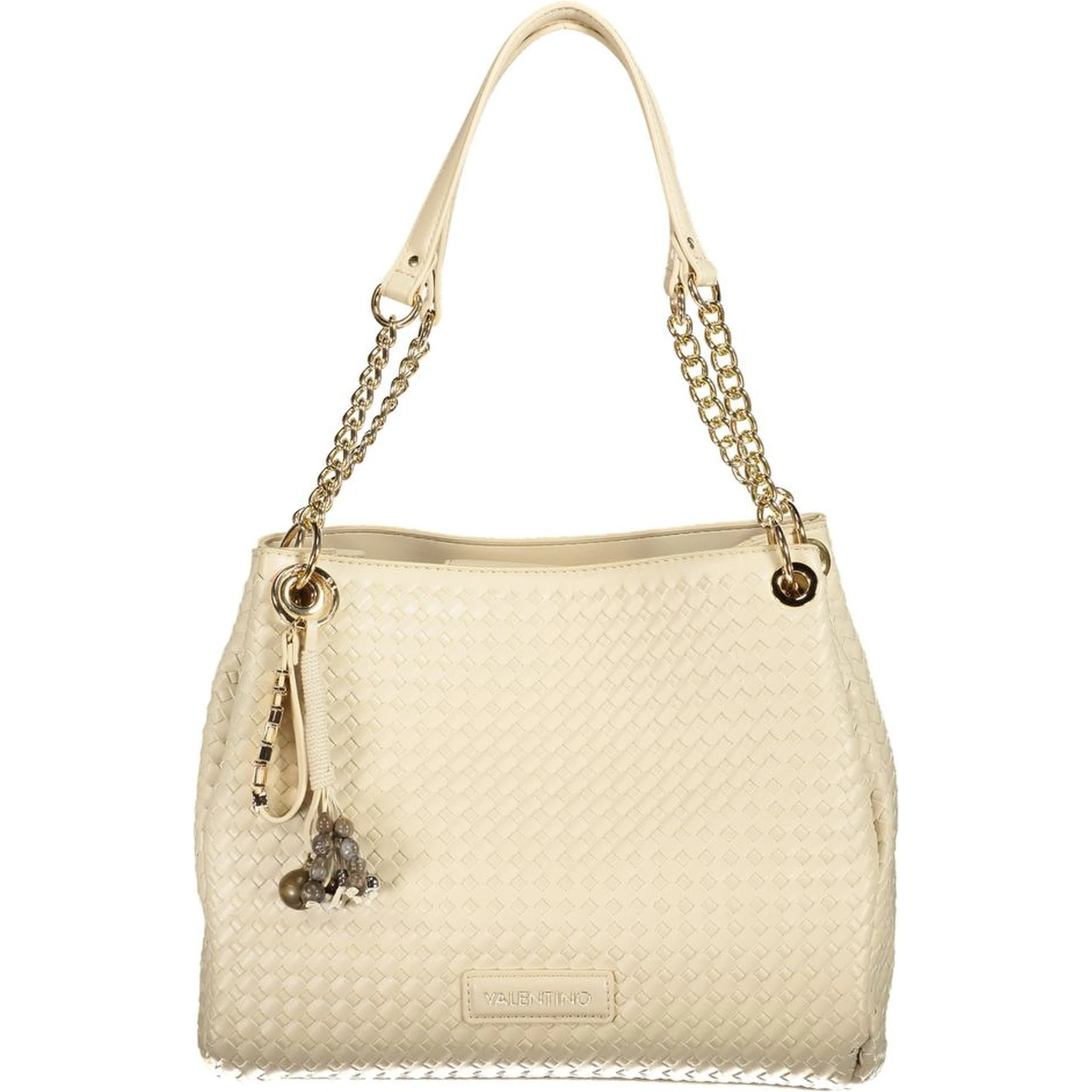 Beige Polyurethane Women's Bag