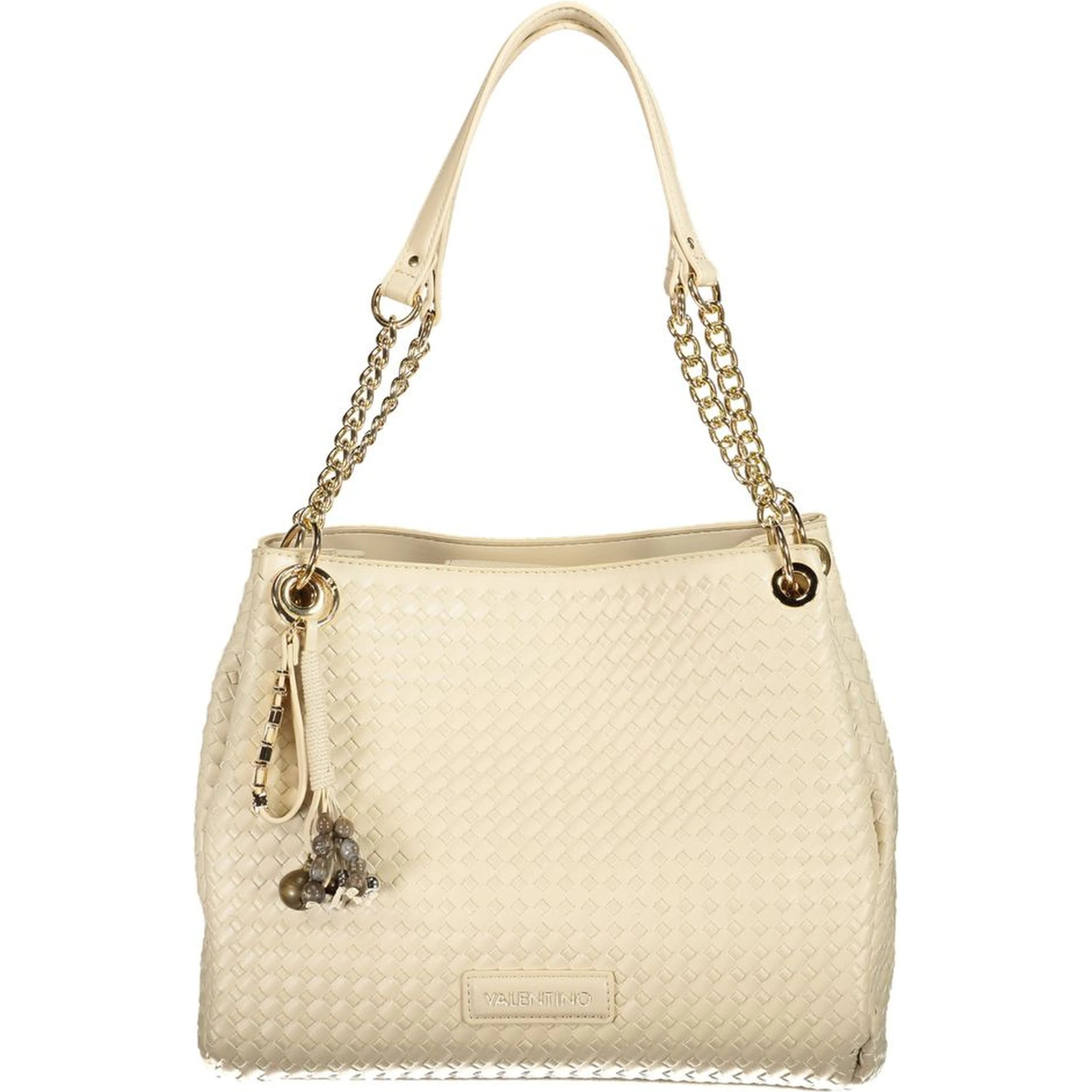 Beige Polyurethane Women's Bag