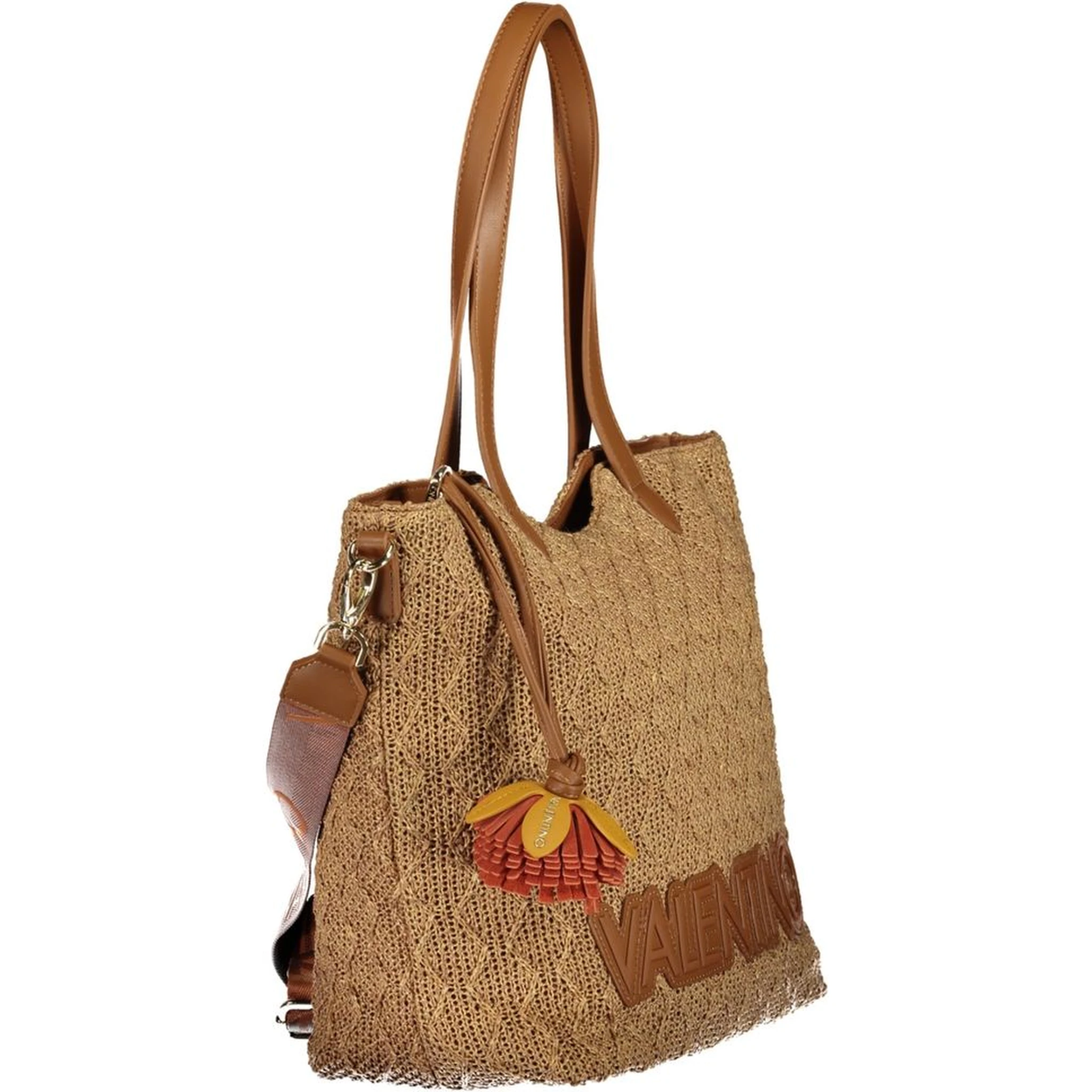 Brown Polyethylene Women Bag