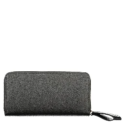 Black Polyurethane Womens Wallet