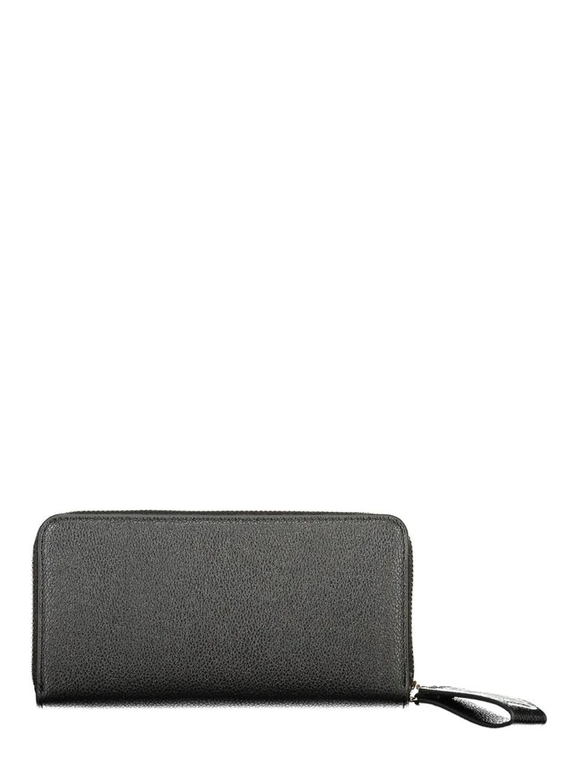 Black Polyurethane Womens Wallet
