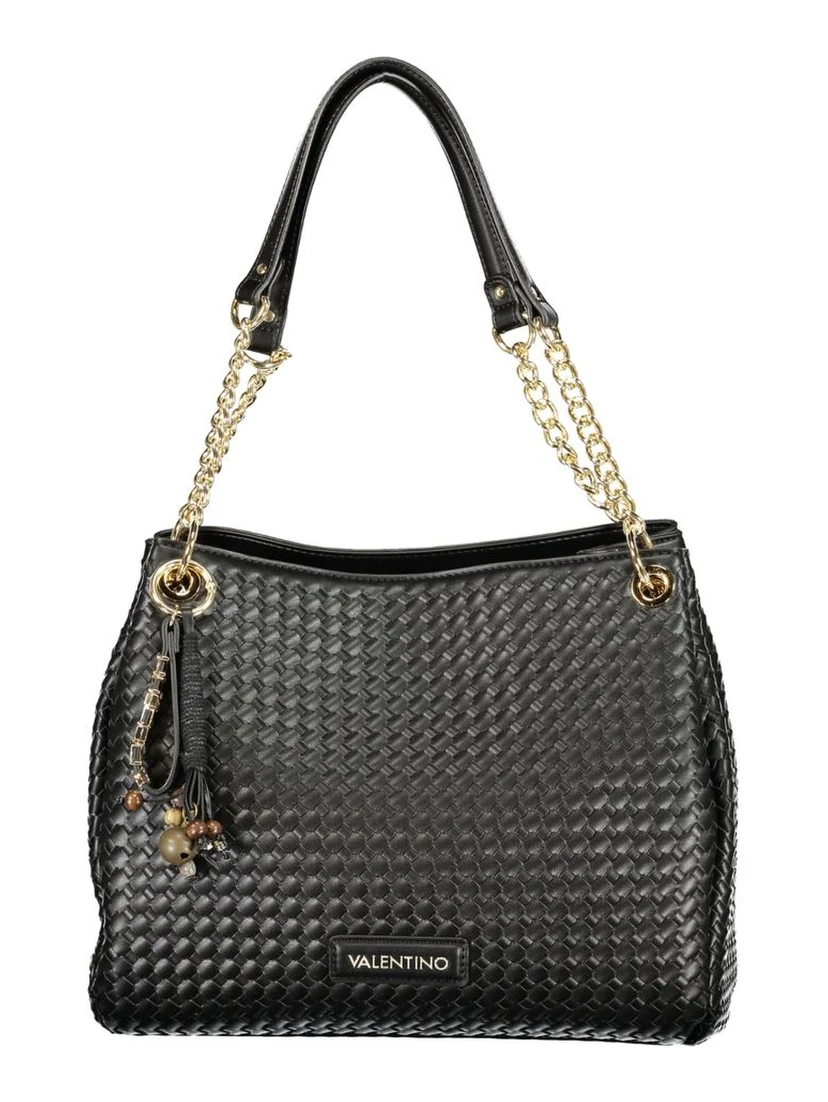 Black Polyurethane Women Bag
