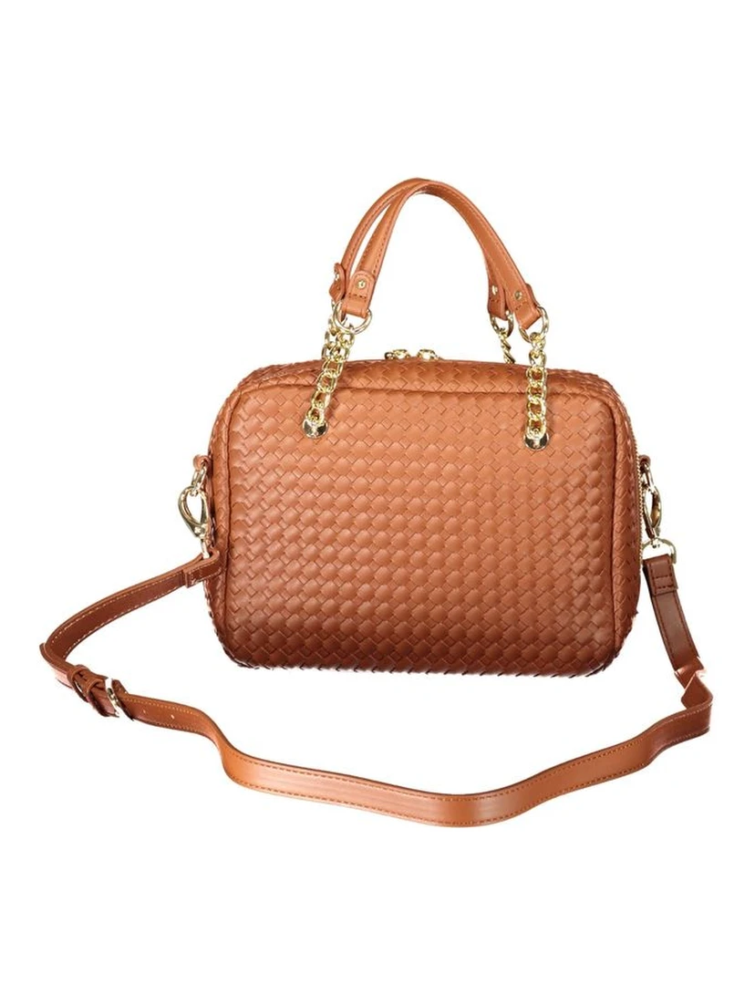 Brown Polyurethane Women's Bag