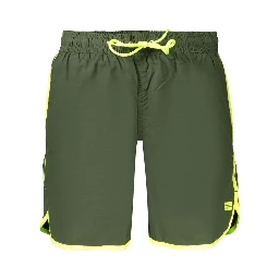 Green Polyamide Men's Shorts