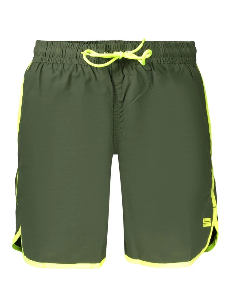Green Polyamide Men's Shorts