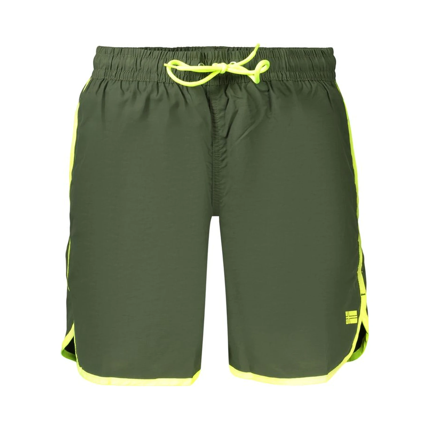Green Polyamide Men's Shorts