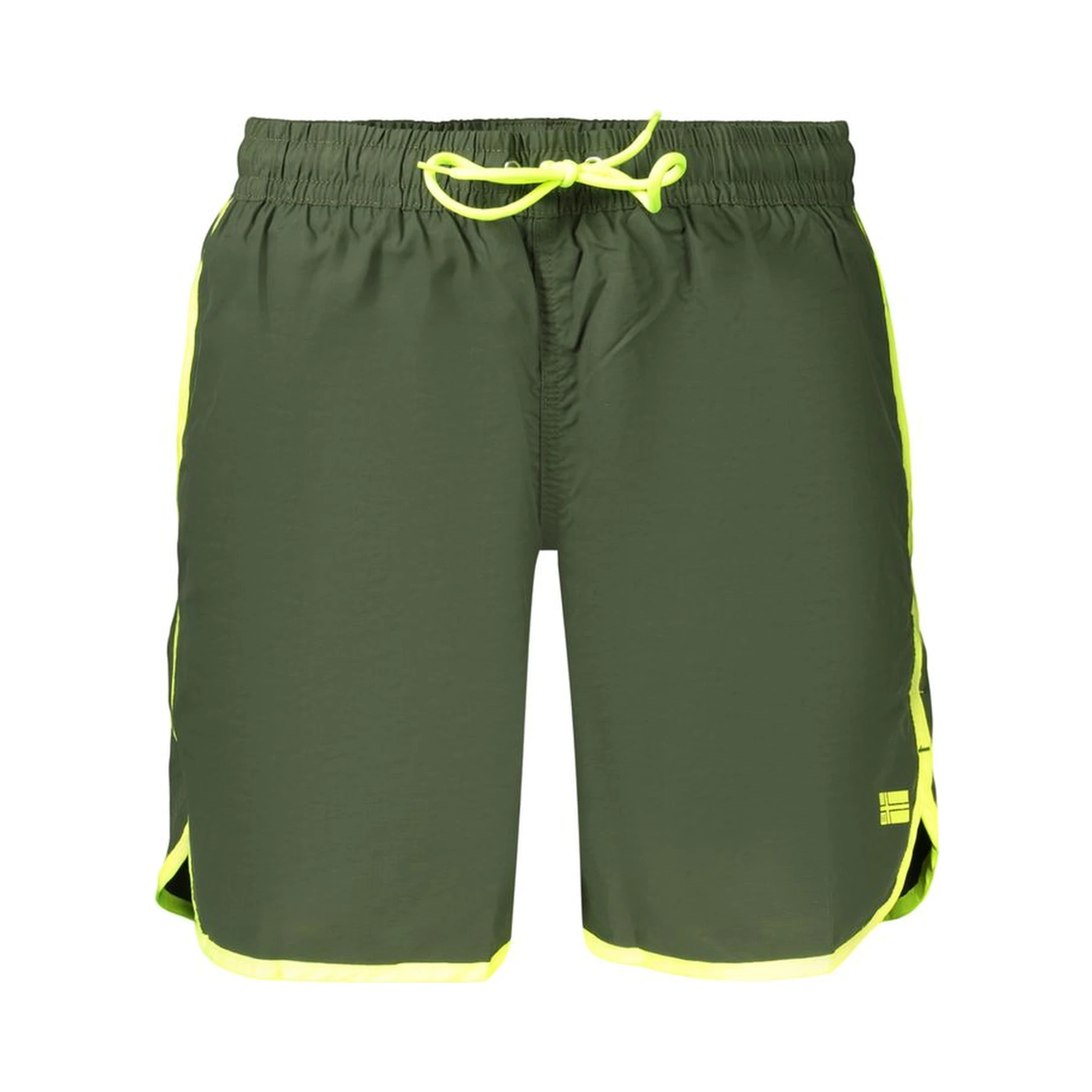 Green Polyamide Men's Shorts