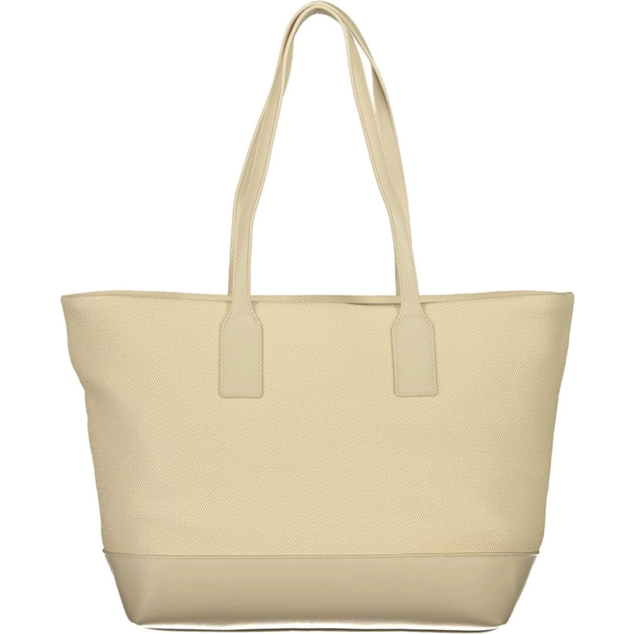 Beige Polyurethane Women's Bag