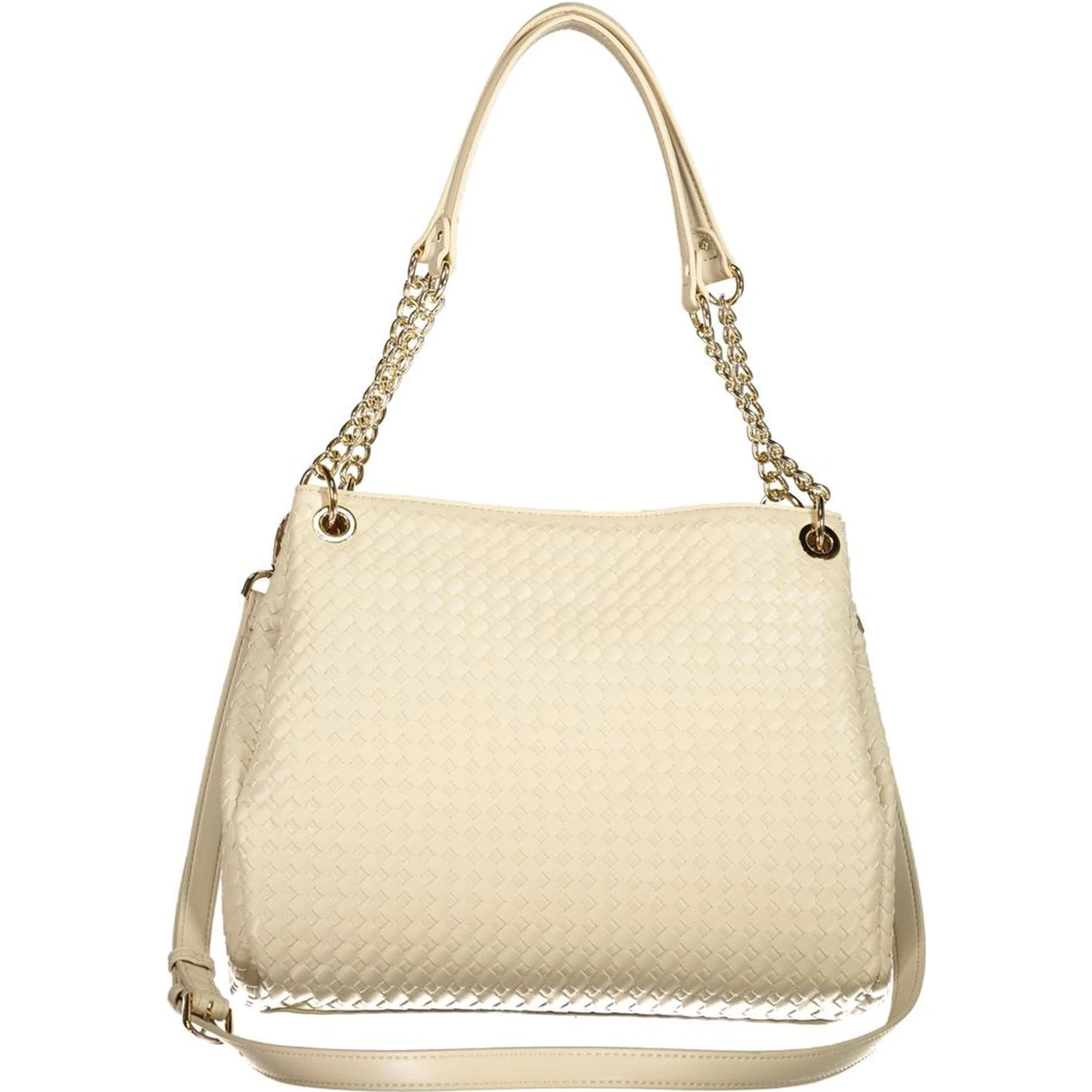Beige Polyurethane Women's Bag