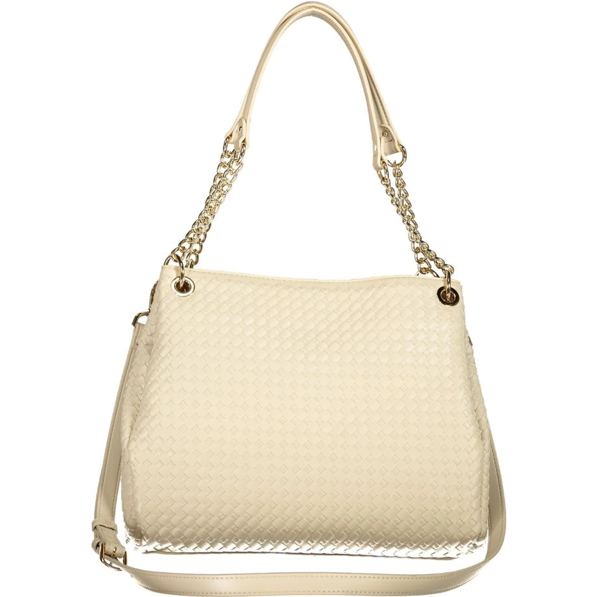 Beige Polyurethane Women's Bag